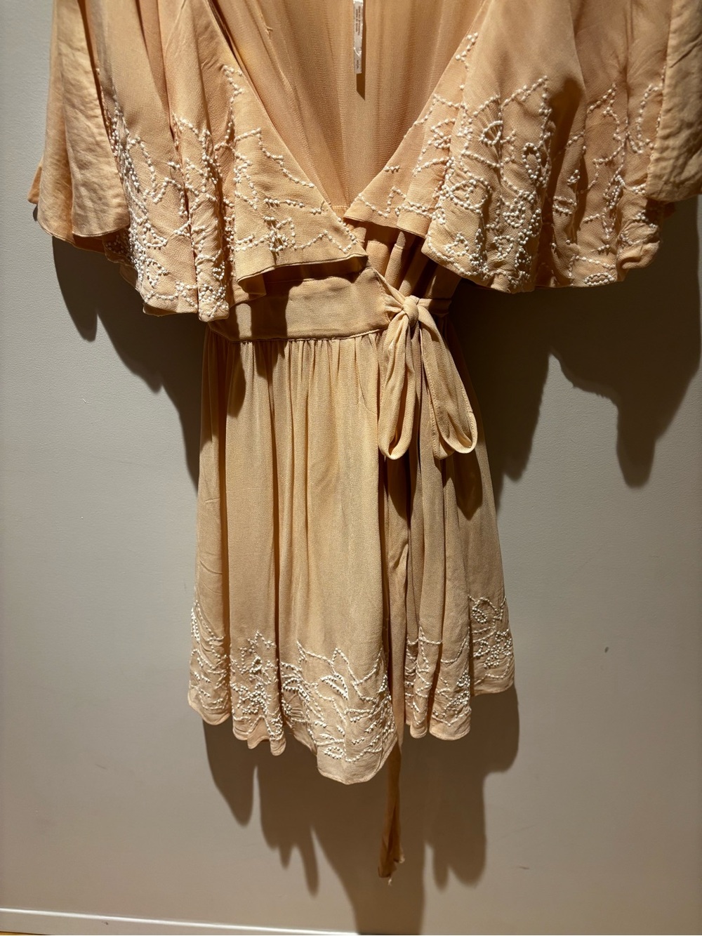 Free People Cream Mini Dress - Picture 9 of 12